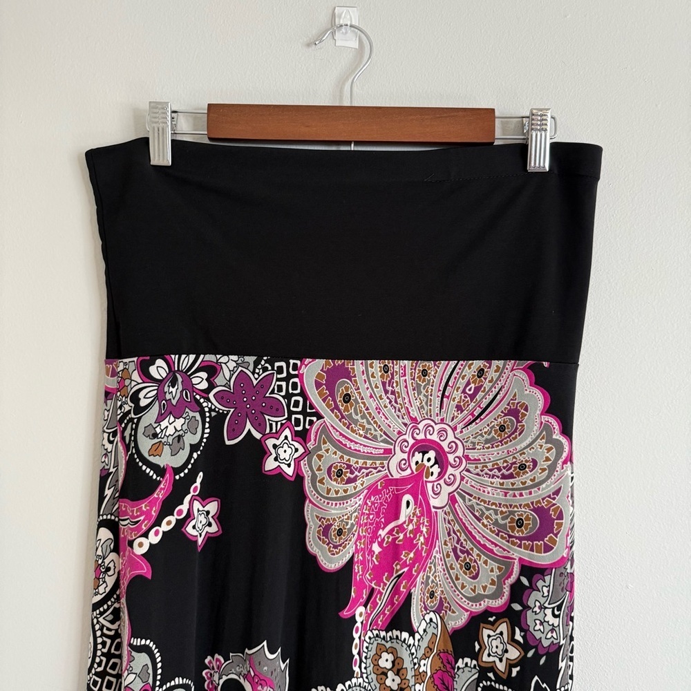 J.B.S. Black and Pink Floral Dress - Picture 3 of 8